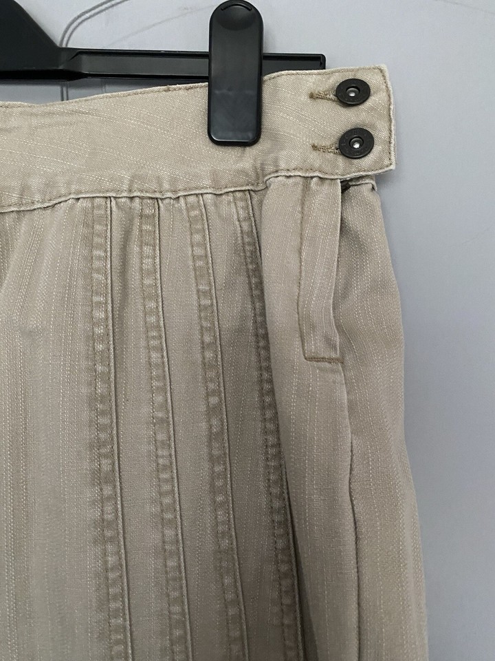 Beige Skirt Size 8 Frayed Hem eBay