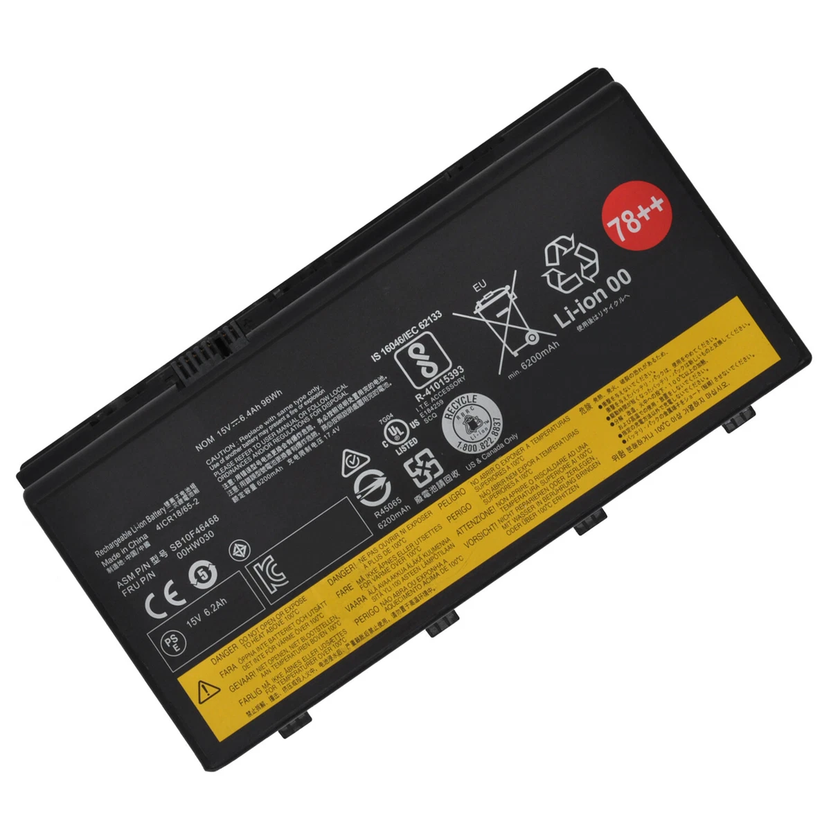 00HW030 01AV451 96Wh Battery For Lenovo ThinkPad P70 20ER 20ES.