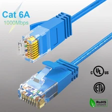 Fast Ethernet/LAN/network Cable Cat 6A, 1000Mbps, RJ45 Connector, Flexible
