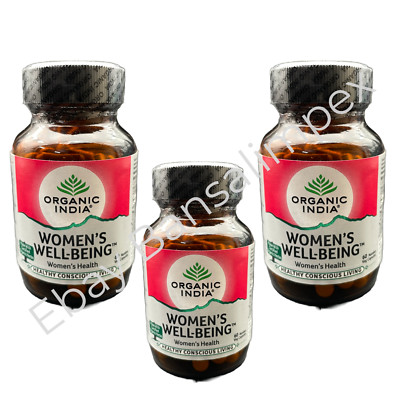 Pack Of 3 Organic India Women Well-Being Capsules - Women Health 60 Capsules