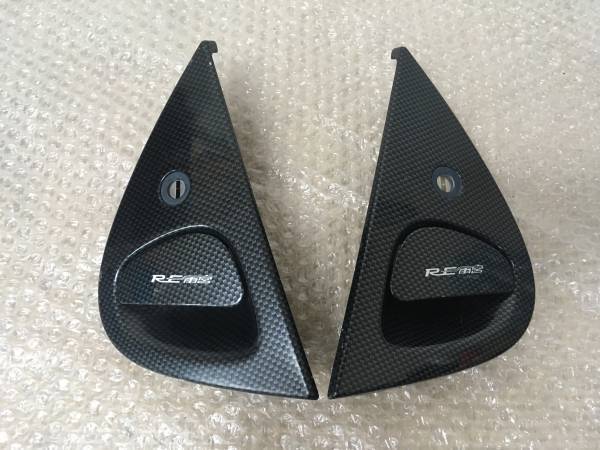 RE AMEMIYA CARBON LOOK OUTER FRONT DOOR HANDLE RIGHT & LEFT FOR 93