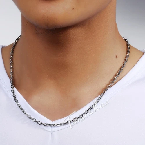 2.5/3/4/6/9mm Cable Rolo Link Stainless Steel Mens Boys Chain Necklace 18-36" image 6