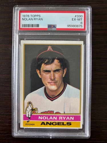 1976 TOPPS BASEBALL #330 NOLAN RYAN PSA 6 EX-MT JUST BACK FROM PSA