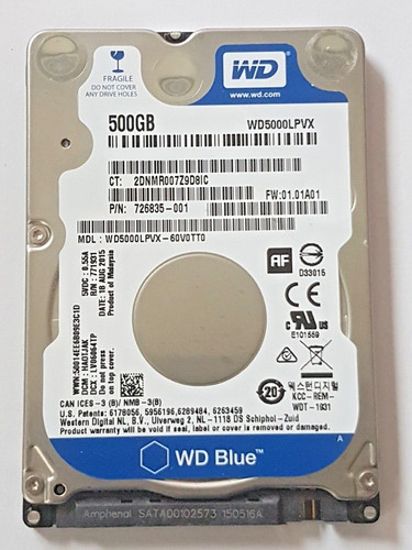 500 GB SATA Western Digital WD5000LPVX-60V0TT0 5400rpm 8MB HDD 2.5" Festplatte