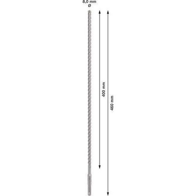 Hammerbohrer PRO SDS plus-5X D.8,0mm Arbeits-L.400mm L.460mm SDS plus Bohrer