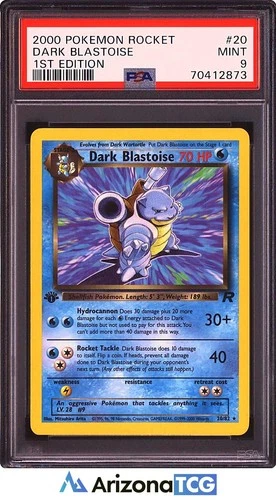Pokemon 2000 Dark Blastoise 20/82 1st Edition Team Rocket PSA 9