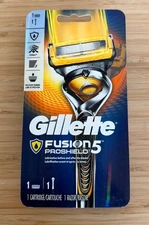 Gillette Fusion ProShield 5 Flexball Handle & 1 Razor Cartridge *NEW* Yellow