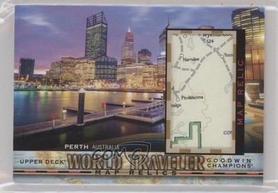 2022 Upper Deck Goodwin Champions World Traveler Map Relics Perth Australia y7h