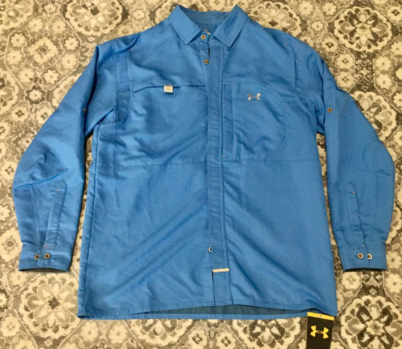 Under Armour Shirt Mens Large Blue Fishing Vented Snap Button Long Sleeve Hiking
Opens in a new wind
