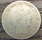 1911-S 50C BARBER HALF DOLLAR IN VERY GOOD CONDITION