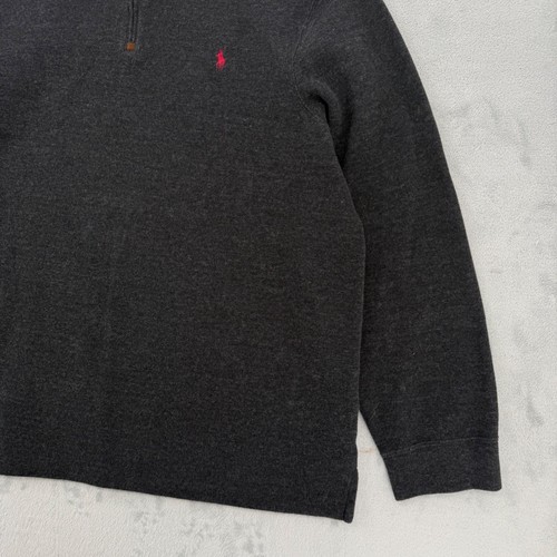Polo Ralph Lauren Men's Charcoal Heather Quarter Zip Pullover Sweater XXL - Afbeelding 5 van 15