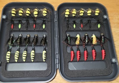 40pc Fly Assortment Six Mixed Styles Three Sizes Trout Bass