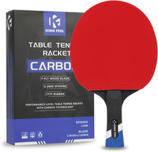 Professional Ping Pong Paddles-Lightweight Carbon Fiber Table Tennis Rackets wit