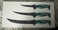 Danco Pro Series Fillet Knife Kit 5&7 Inch Flex Knife & 9”Stout Knife W/Bag
