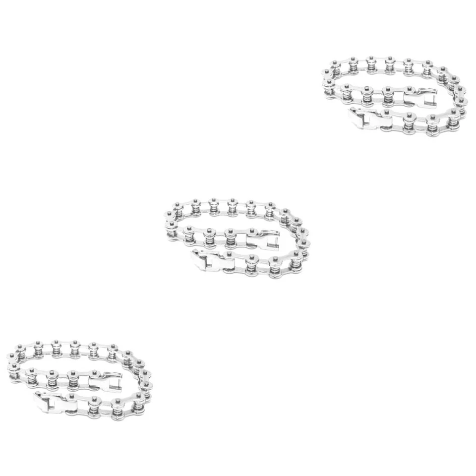  3 Pcs Jungen Armband Armbã¤nder Fã¼r Herren Handkette Aus Edelstahl - Bild 4 von 4