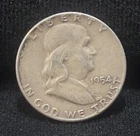 1954 P Franklin Half Dollar 90% Silver