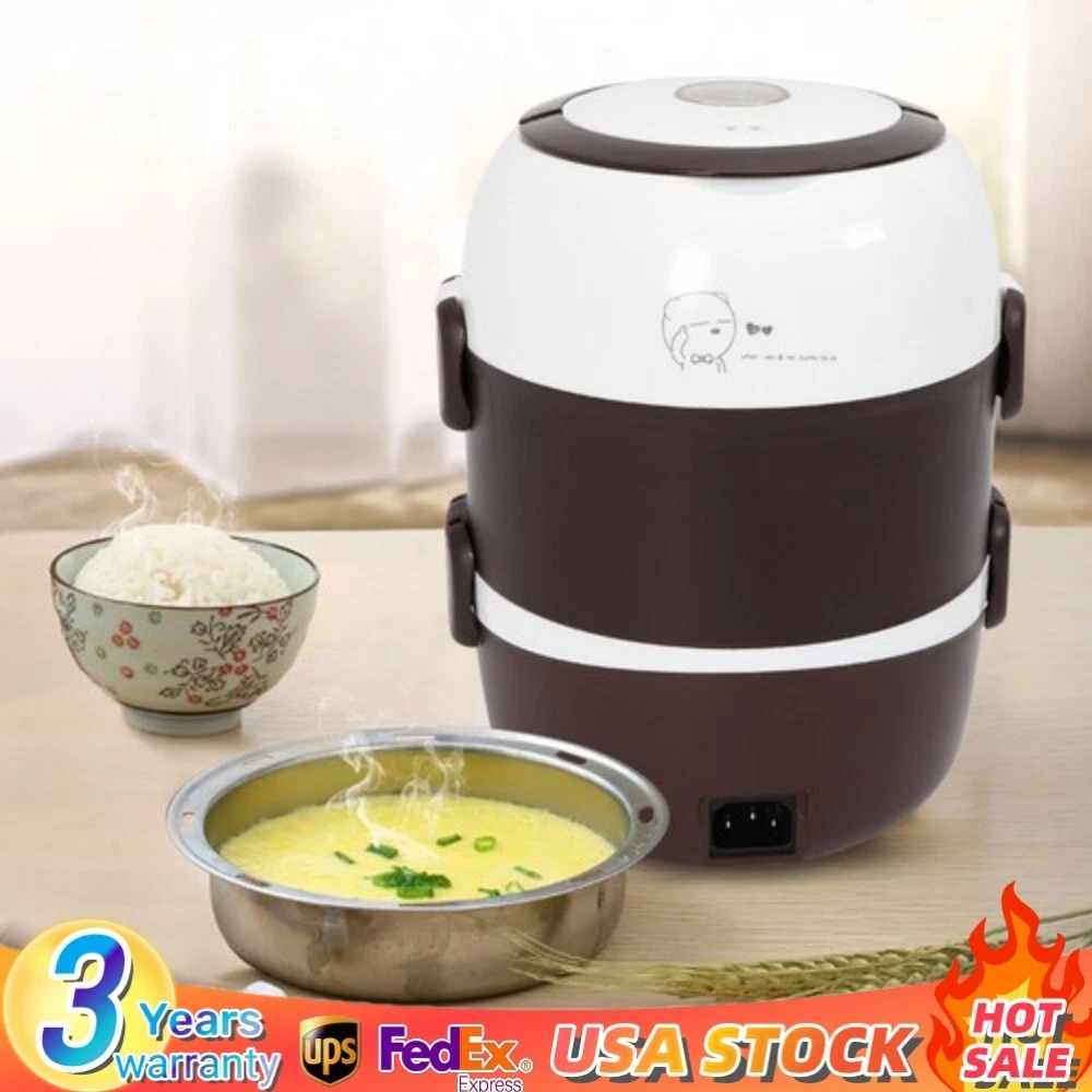 Electric 3 Layers Lunch Box Portable Car Office Food Warmer Heater Container