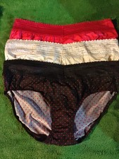 Lot Of 3 Warners Hi cut Panties" Size 10 "Blissful Benefits"