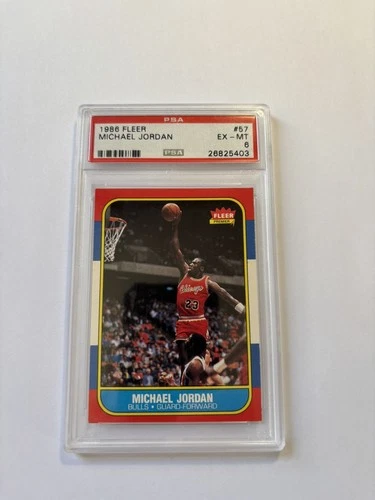 1986 Fleer Michael Jordan Rookie Card PSA 6 #57 **No reserve**