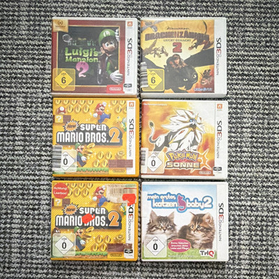 Nintendo 3DS Luigi's Mansion 2, Pokémon Sonne, New Super Mario Bros. 2 / 7xSpiel
