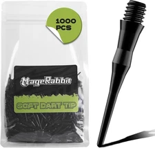 CL08 Series Darts Soft Tip, 1000pcs/bag, 2BA Thread Plastic Tip for black 