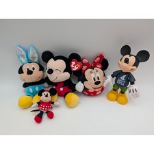 Disney Ty Mickey Minnie Mouse Plush Figure Lot Just Play