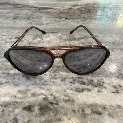 VINTAGE I SKI LITES AVIATOR TORTOISE SUNGLASSES &  blue lenses USED Vary Rare 