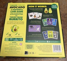 Exploding Kittens Throw Throw Avocado Card Game With Flight Suit Ages 7