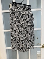 Sarong Cover-Up Womens Black White Floral Sheer Swim Wrap O/S New