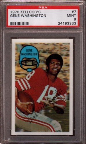 1970 Kellogg's Gene Washington #7 card