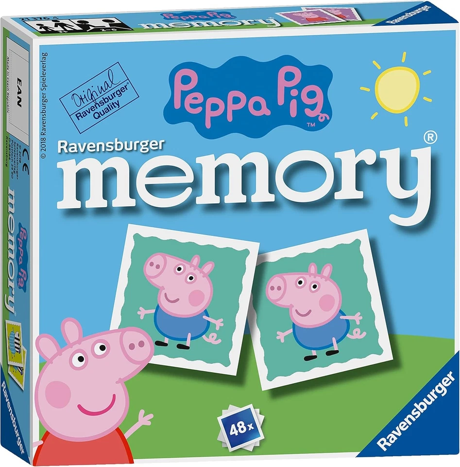 Ravensburger Peppa Pig Mini Memory Game - Matching Picture Snap Pairs Game for K - Image 4 of 4