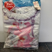 VINTAGE 80s CARE BEARS Love A Lot Children  s lightweight Pajamas Size 3yr RARE