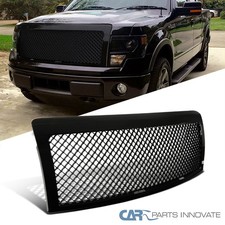 Fit Ford 09-14 F150 F-150 Pickup Glossy Black Mesh Style Front Hood Grill Grille
