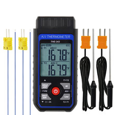 Digital K-Type Thermometer with 4 Thermocouples -328~2500℉ HVAC Gauge