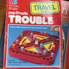 Vintage 1989 Milton Bradley Trouble Pop O Matic Travel Mini Board Game w/ Box