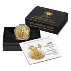 2021-W $50 1-oz T2 Burnished Gold American Eagle w/ Box, OGP &COA