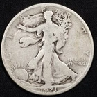 1921-S Walking Liberty Silver Half Dollar Good (G)