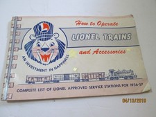 LIONEL TRAINS 1956 1957 OPERATIING OR ASSEMBLING MANUAL 65 PAGE BOOKLET LOOK