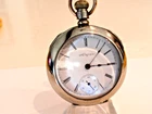 Large 18SZ-Elgin Pocket Watch- in 1/2 Hunters Case.Runs,Sets, For Repair -17 j -