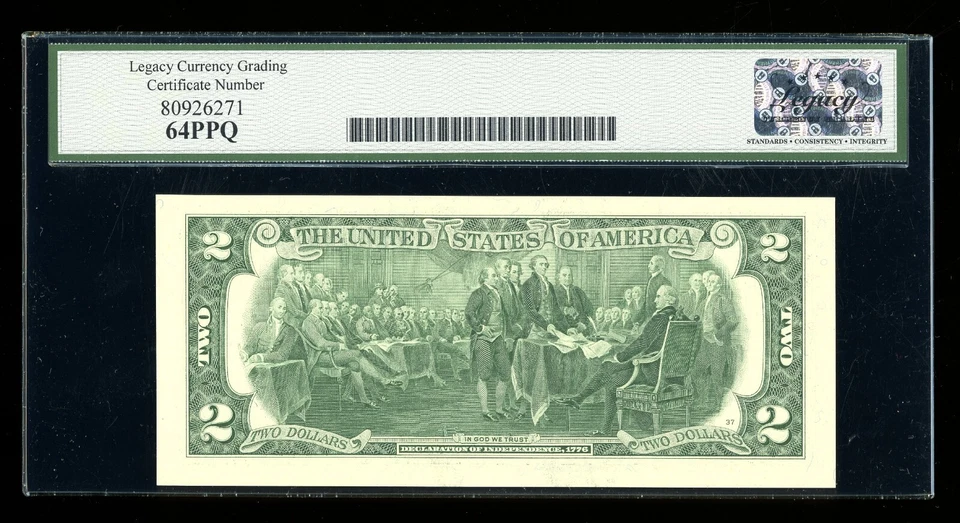 DBR 2013 $2 FRN San Francisco STAR Fr. 1940-L* Legacy 64 PPQ Serial L03425818* - Image 2 of 2