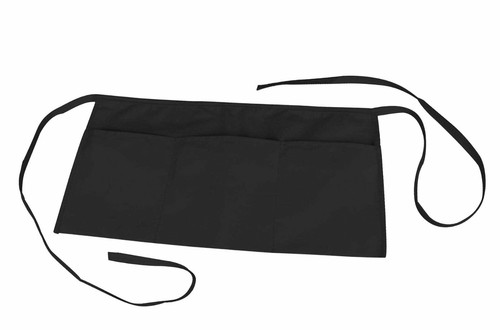 NEW WAITRESS WAITER WAIST HALF BIB APRONS HEAVY DUTY 3 POCKET BARISTA - Picture 4 of 18