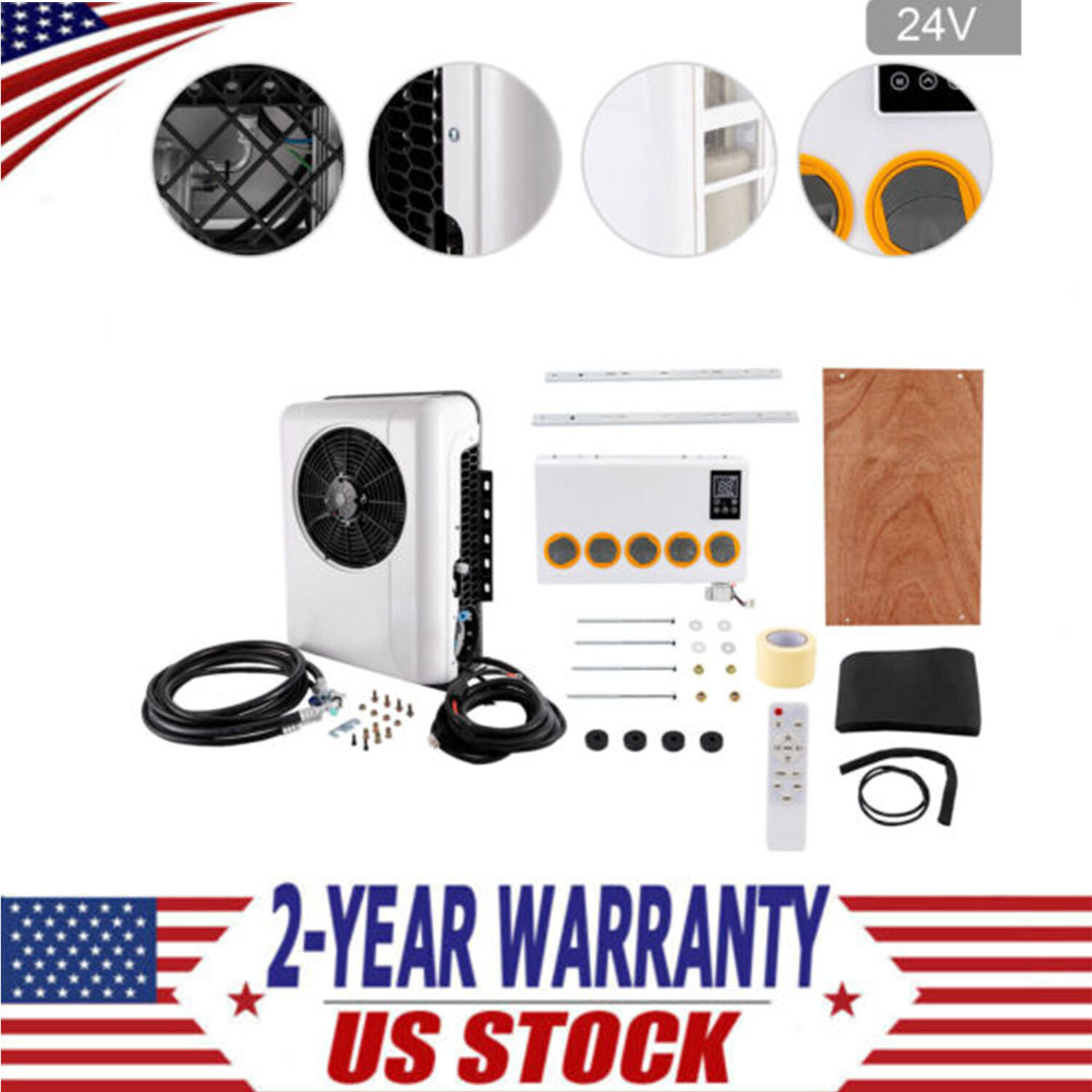 12K BTU 24V Split AC for Trucks Buses RVs Caravans