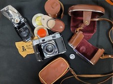 3 Vintage Cameras AGFA JSOLETTE ISOLETTE Retina iiic Silette Rapid Germany