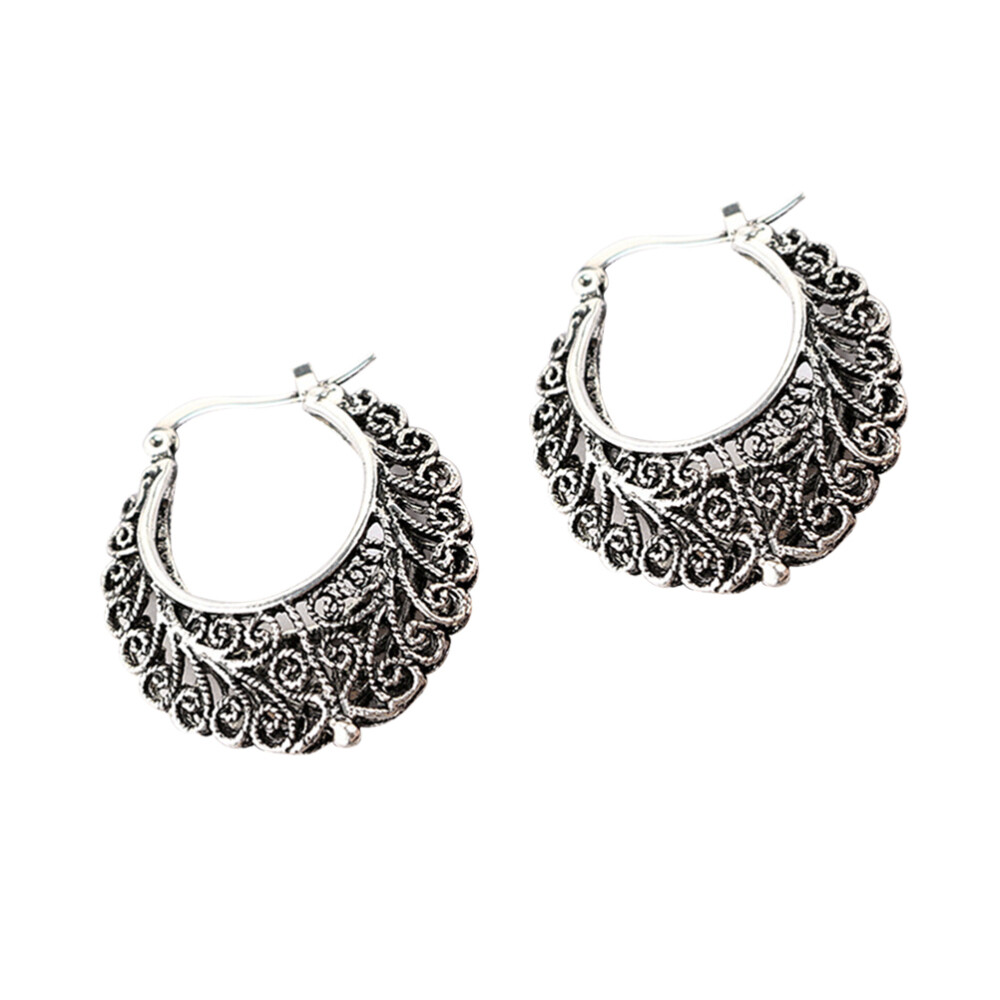 Women Earrings Hoops Round Ear Decoration Birthday Party Wedding