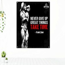 Bodybuilding Workout Inspirational Poster Wall Hanging Banner Flag Gym Decor