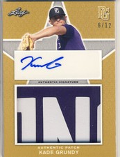 KADE GRUNDY 2020 Leaf Perfect Game PG PATCH AUTO /12 LOUISVILLE