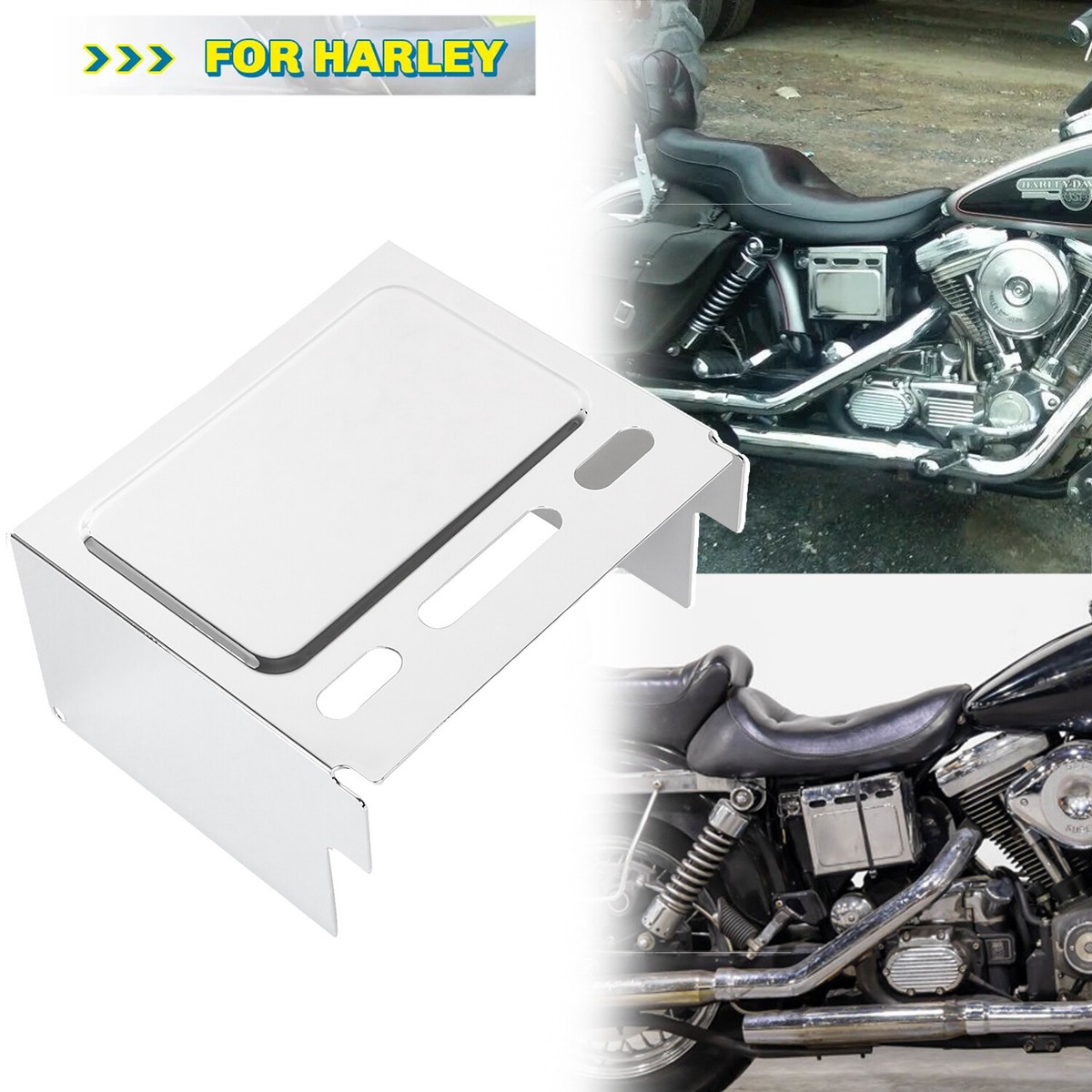 Chrome Battery Cover For Harley 82-99 Sportster 91-96 FXD/FXDWG
