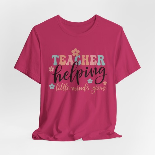 Teacher Helping Little Minds Grow Autism Awareness Women's Short Sleeve Tshirt - Picture 42 of 46