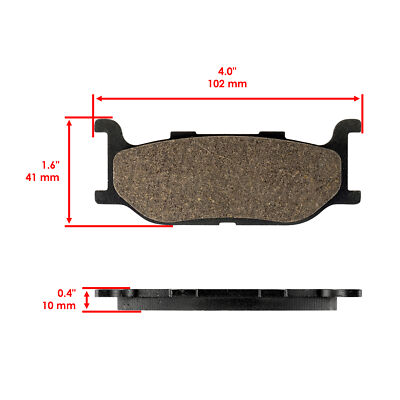 Caltric Front Brake Pads Set For Yamaha Royal Star Tour Deluxe 1300 (XVZ13/XVZ1300) 2005-2010 - High Heat Resistant Semi-Metallic 8 thumbnail image