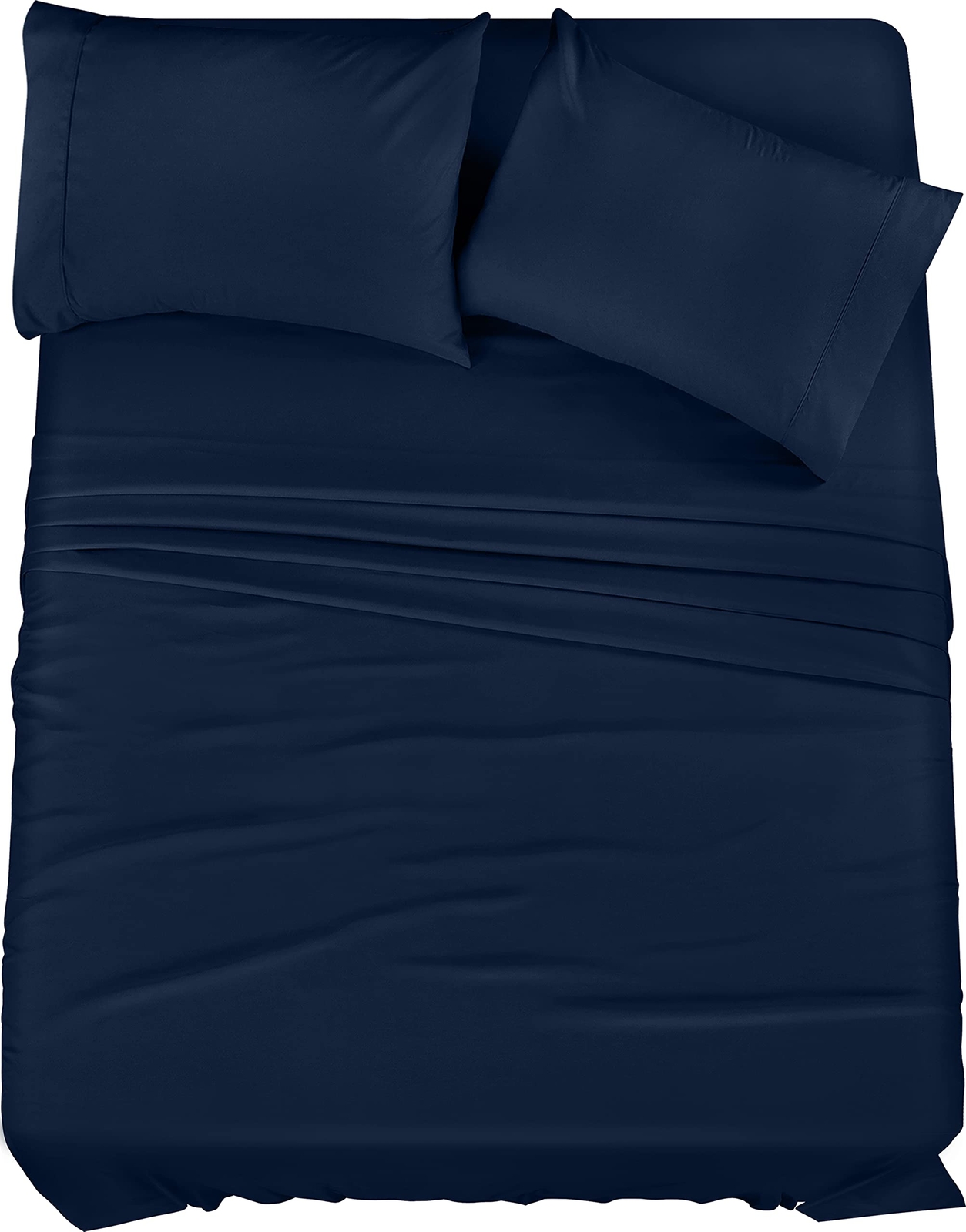 4-Piece Queen Bed Sheets Set - Soft Brushed Microfiber Resists Shrinkage and Fading-image